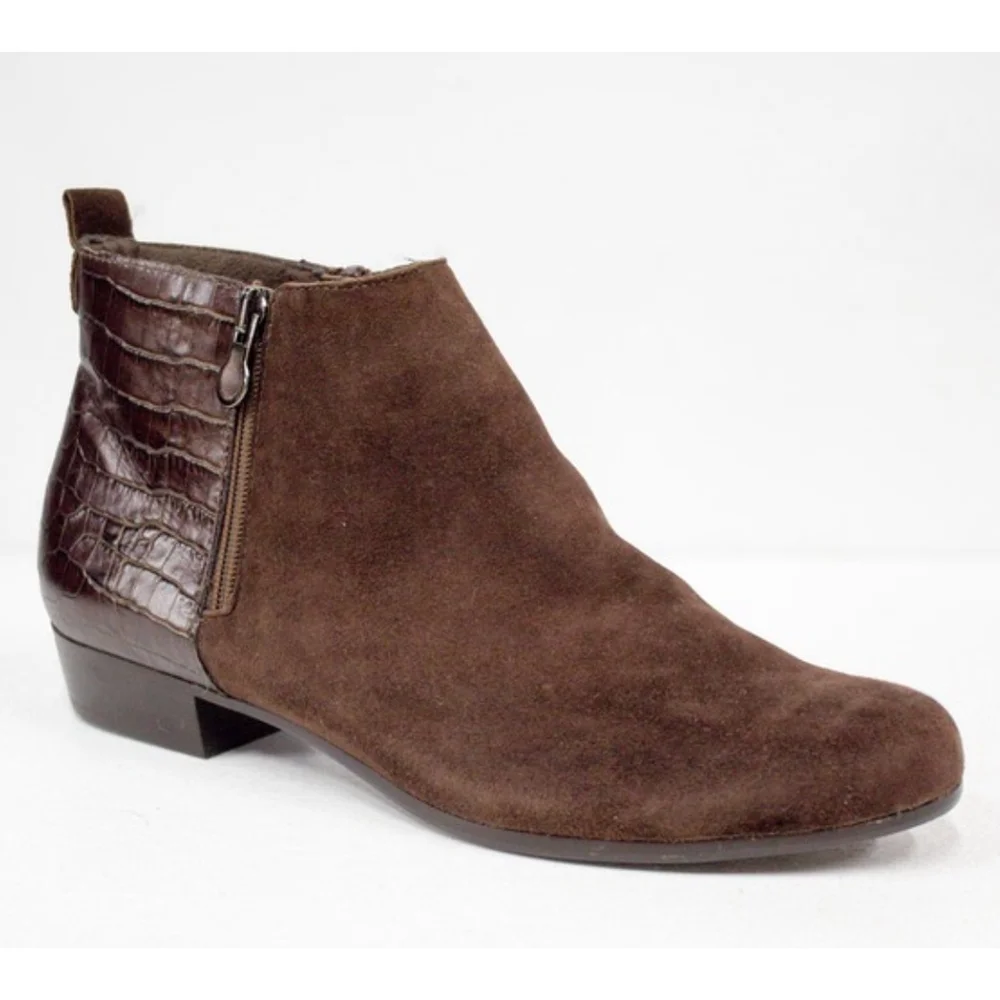 MUNRO AMERICAN LEXI brown ANKLE BOOTS BOOTIES